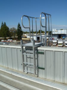 parapet crossover platform fixed ladder
