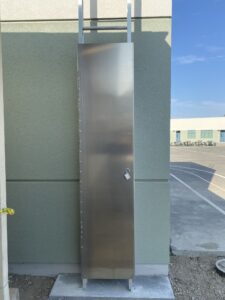 fixed ladder security door