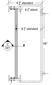 fixed ladder stand off distance