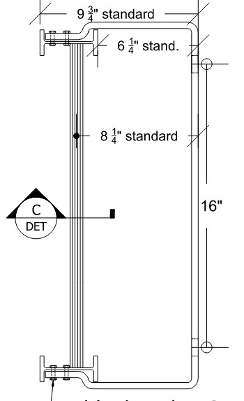 fixed ladder stand off distance